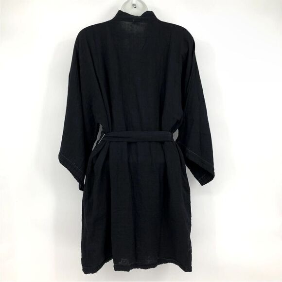 Calme by Johnny Was NWT Kimono Robe in Black Size M - Picture 5 of 7